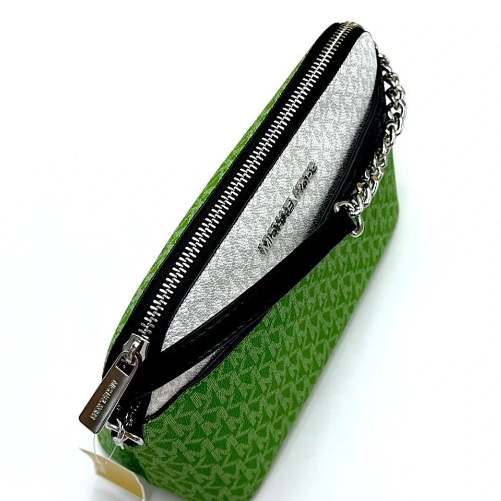 Michael Kors Jet Set Travel Color-Block Signature Logo Crossbody Bag Jangle Gree